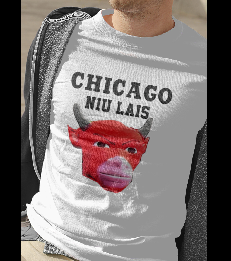 Chicago Bulls Niu Lais Red Bull Head T-Shirt