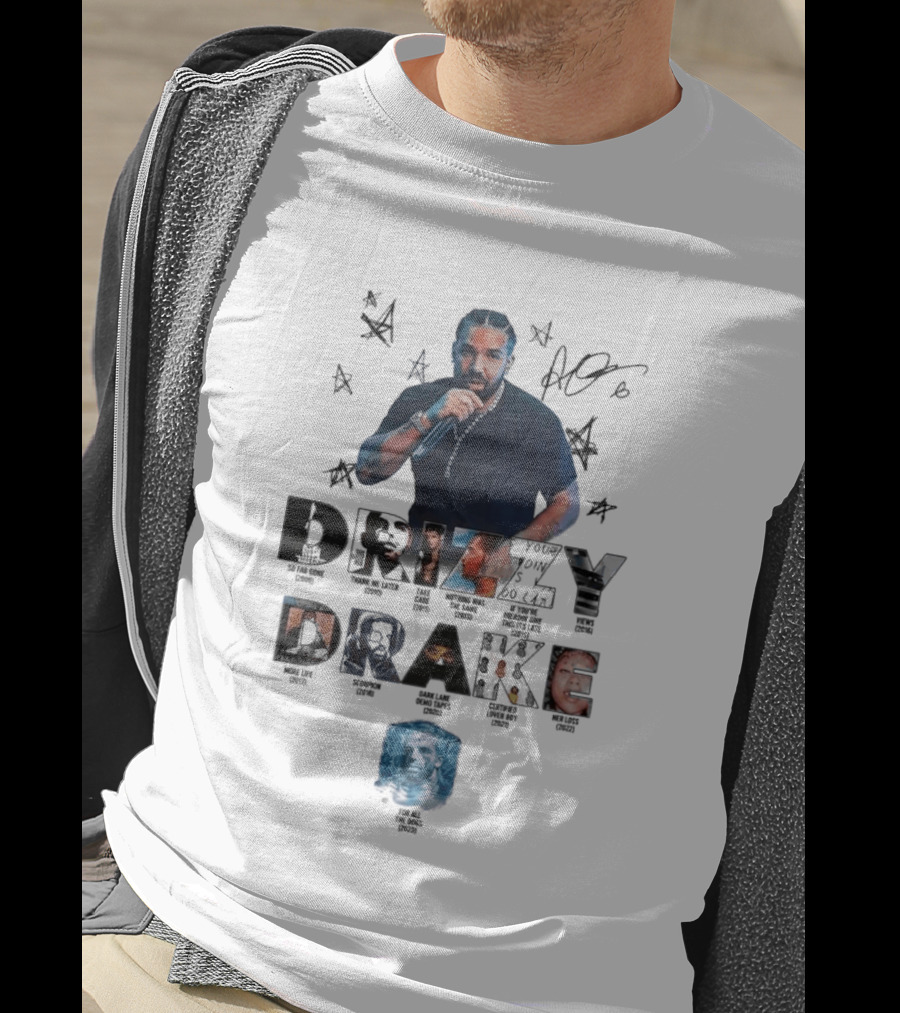 Drake Drizzy Album Titles Collage Hip Hop Artist Montage T-Shirt