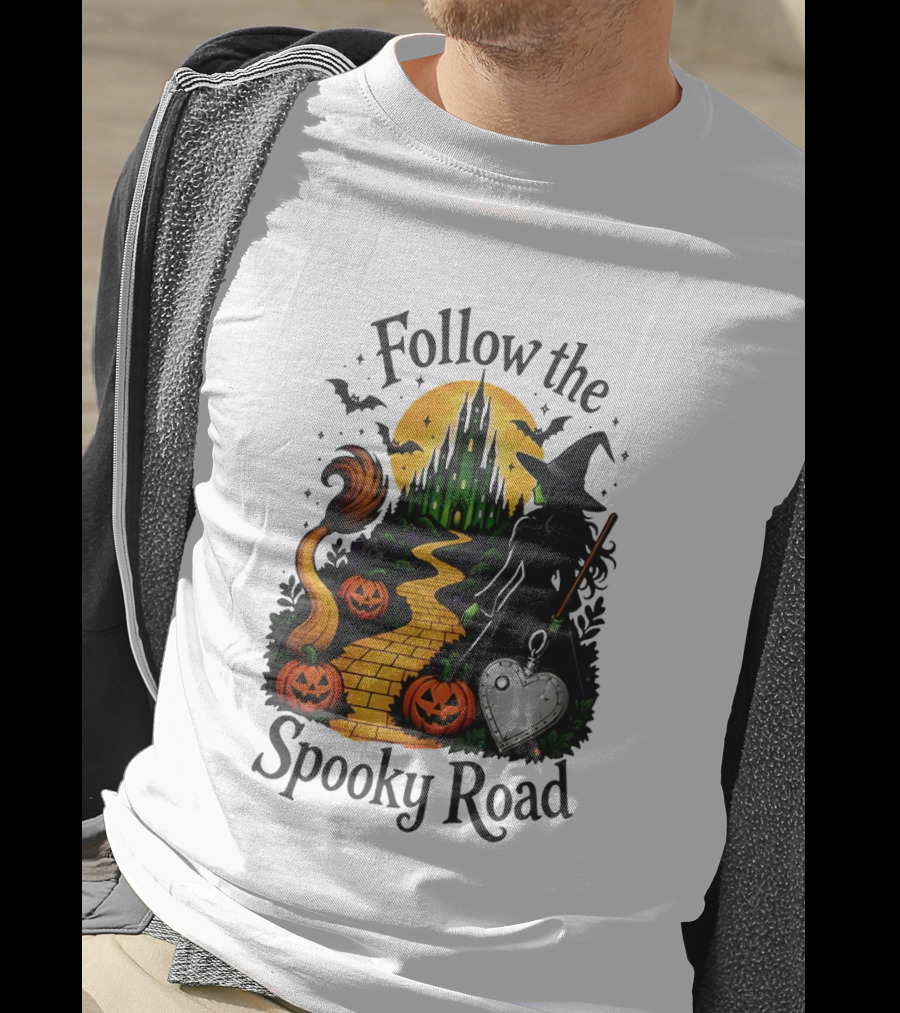 Follow The Spooky Road Wizard Of Oz Halloween Witch 2026 T-Shirt