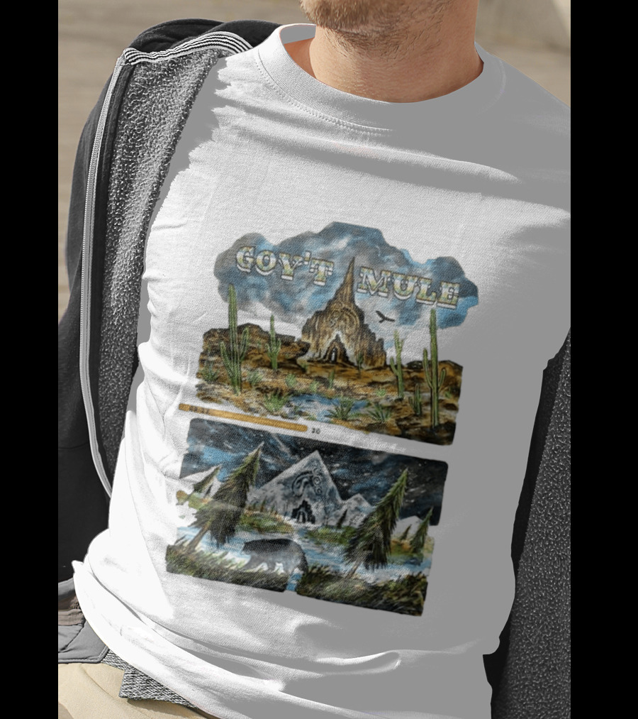 Govt Mule Two Night Kicking In Your Stall 2026 Santa Fe Aug 22 Vail Aug 23 Desert Scene Bear Mountain T-Shirt