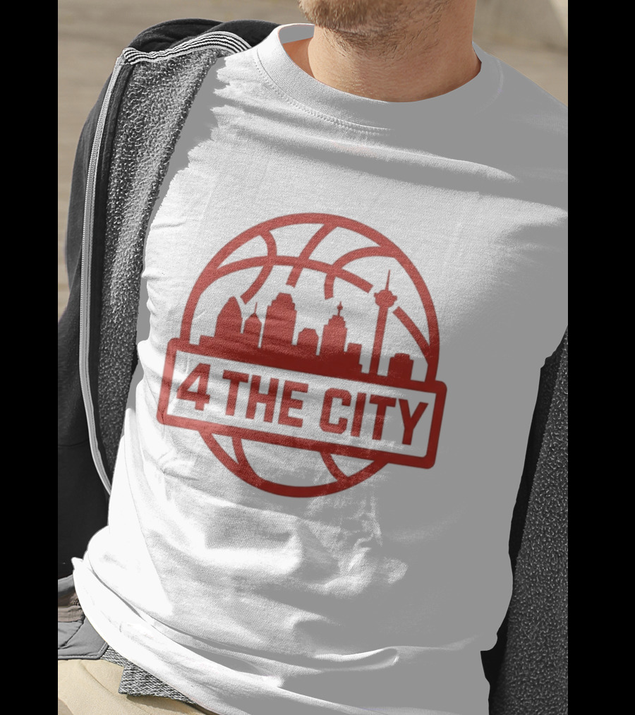 Kingston Flemings Basketball City Skyline 4 The City T-Shirt