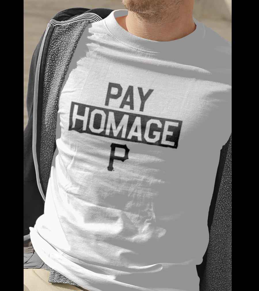 Pay Homage Pittsburgh Pirates Block Lettering Black T-Shirt