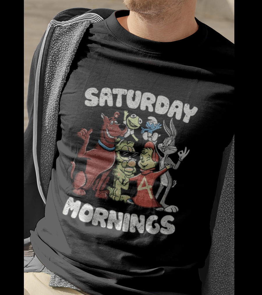 Saturday Mornings With Classic Cartoon Characters T-Shirt