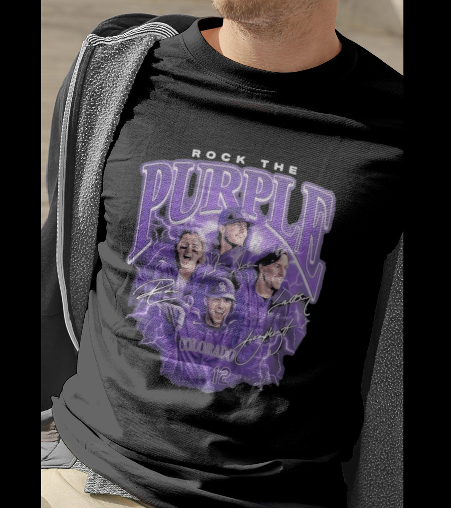Colorado Rockies Rock The Purple 2026 Team Signatures T-Shirt