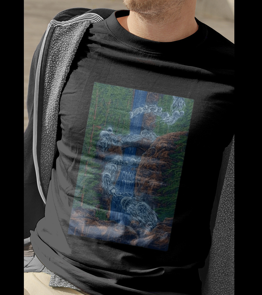Goose Summer Tour 2026 Hayden Homes Amphitheater Bend August 21 22 Waterfall Forest Scene T-Shirt