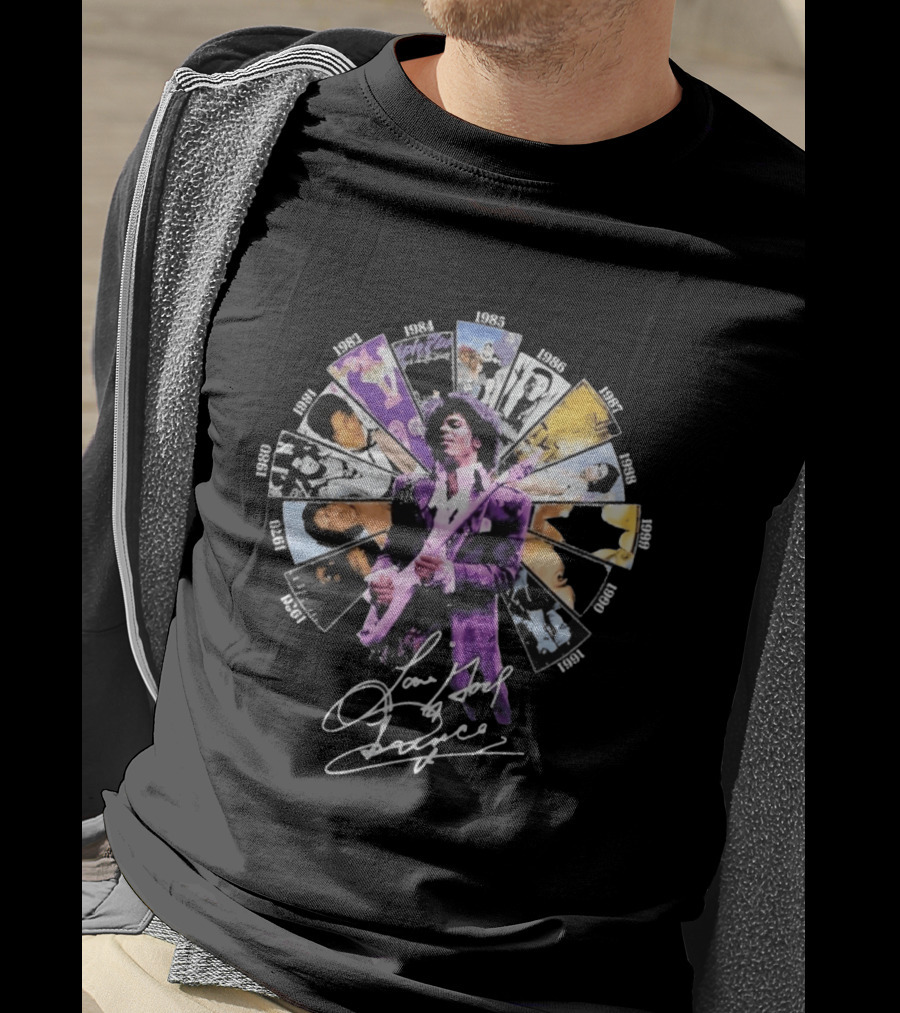 Prince Albums Wheel 1999 Love God Music Legend T-Shirt