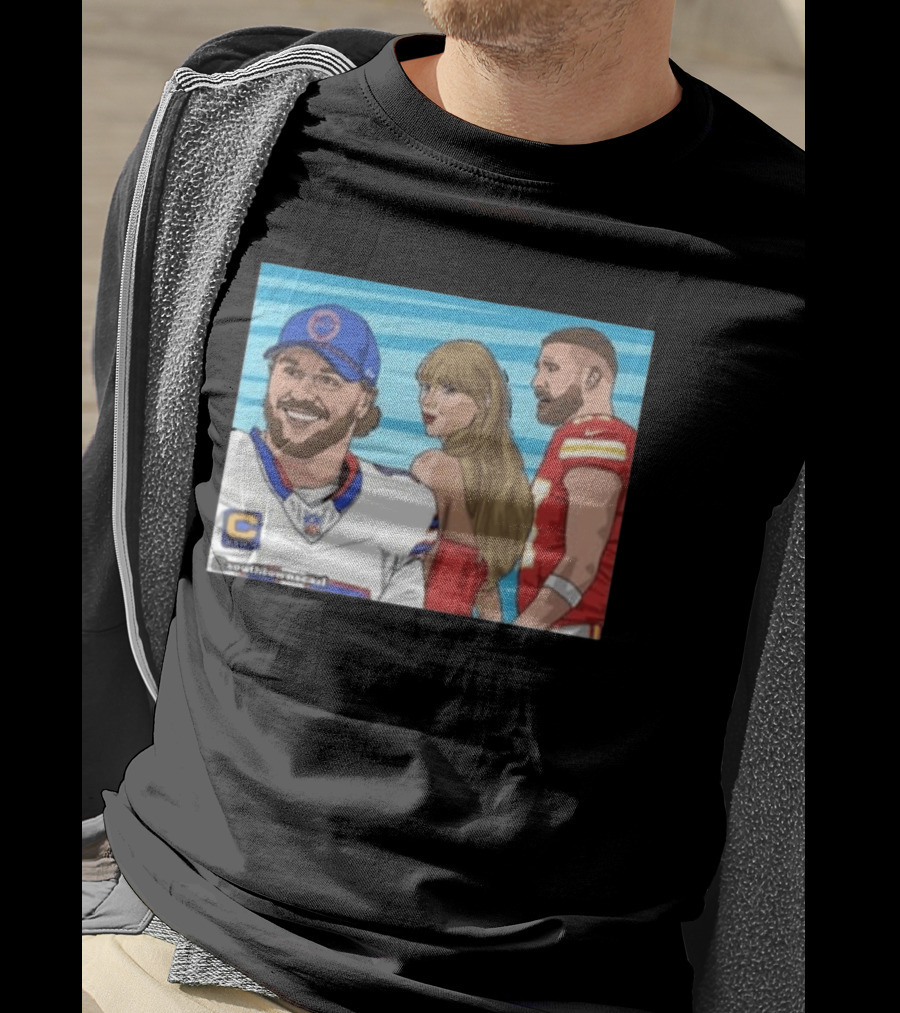 Josh Allen And Taylor With Kelce Stu McCallister सेटअप T-Shirt
