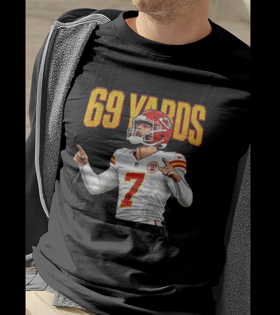 69 Yards Harrison Butker Kansas City Football Player T-Shirt