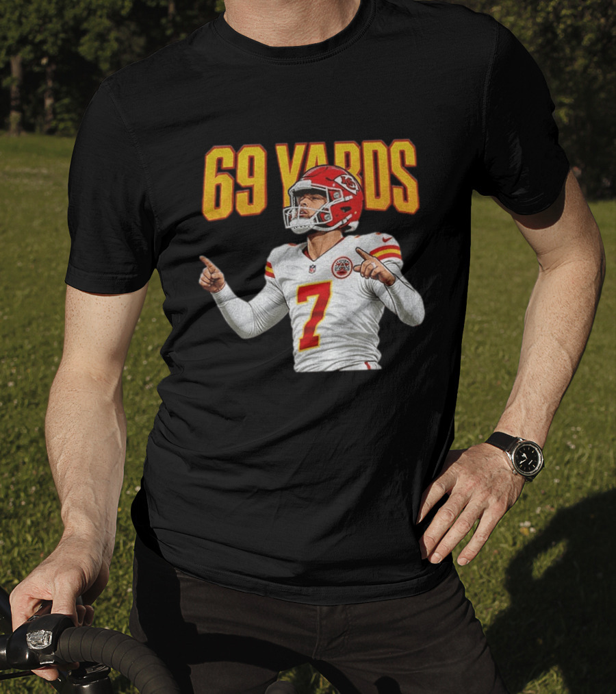 69 Yards Harrison Butker Kansas City Football Player T-Shirt