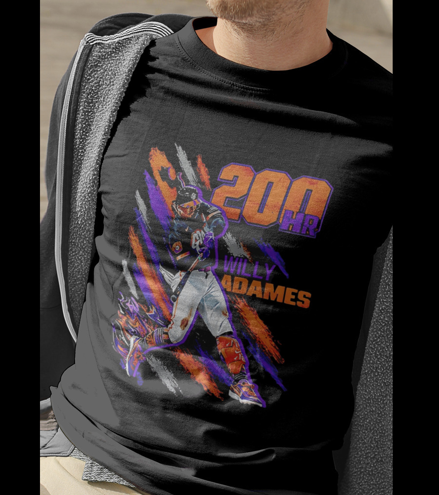 200 HR Willy Adames San Francisco Giants Baseball T-Shirt