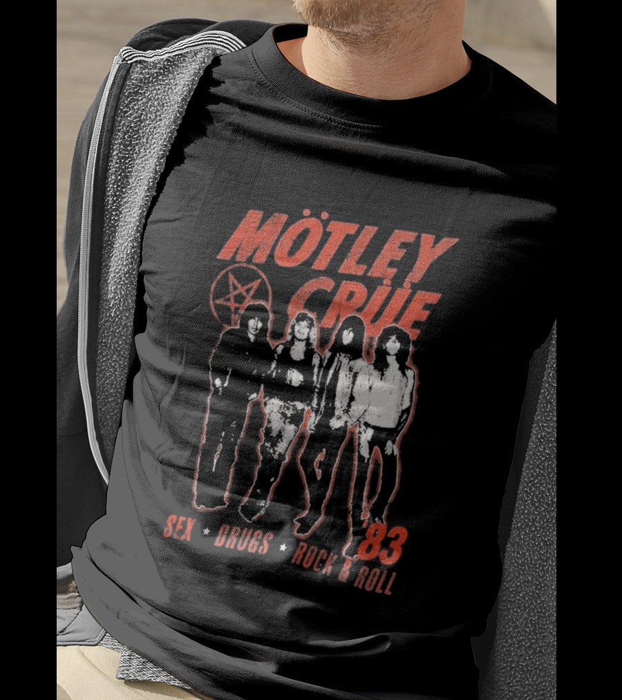 Mötley Crüe 83 Sex Drugs Rock & Roll Vintage Style 2026 T-Shirt