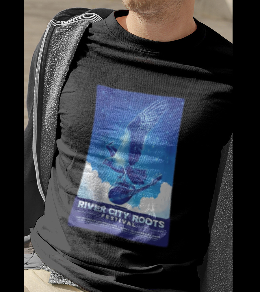 River City Roots Festival 2026 Missoula MT 20th Annual Event Bird And Mandolin T-Shirt