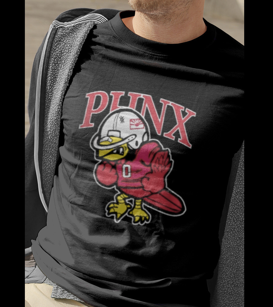 PHNX Cartoon Bird Football Helmet Jersey Arizona Cardinals T-Shirt