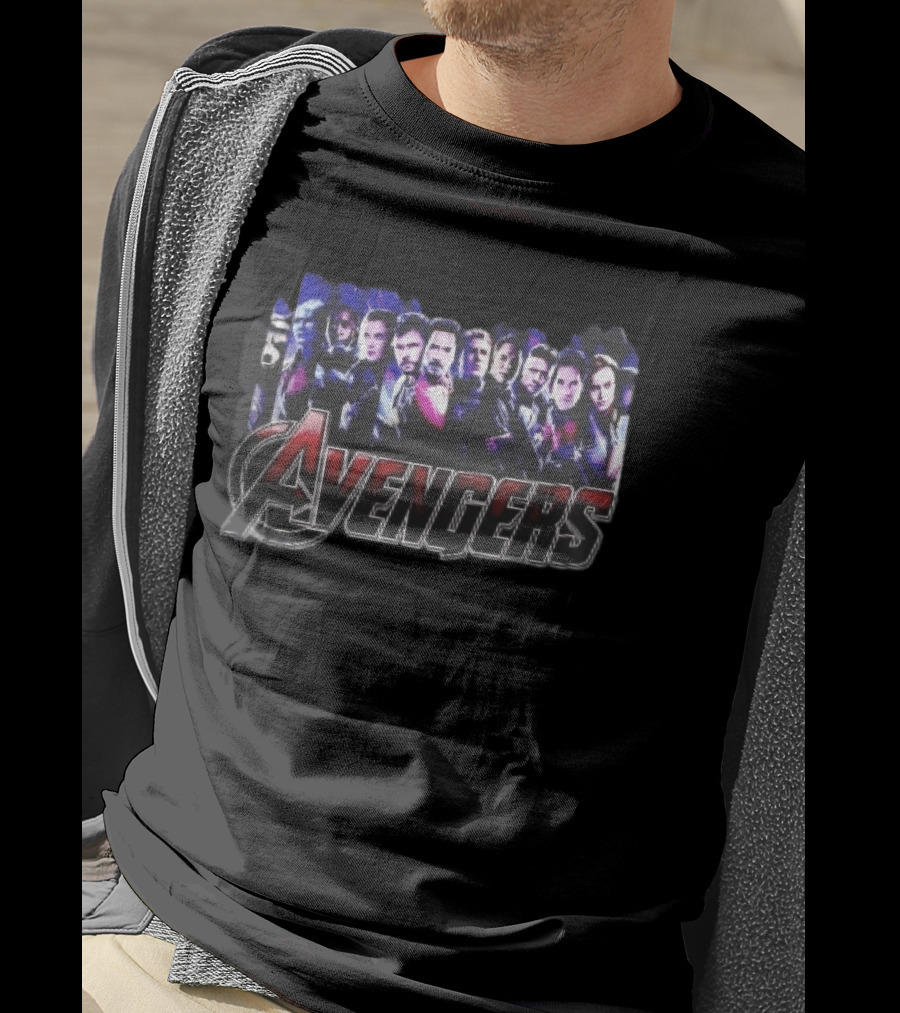 Avengers Film Superhero Cast Panels Collage T-Shirt