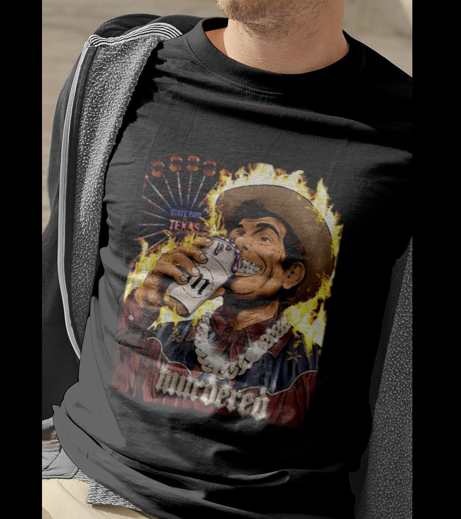 Big Tex State Fair Of Texas Ferris Wheel Fire Drinking Can Highlight T-Shirt