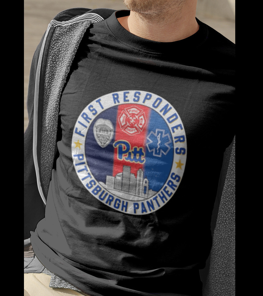 First Responders Tribute Pittsburgh Panthers Pitt Fire Police EMS Heroes T-Shirt