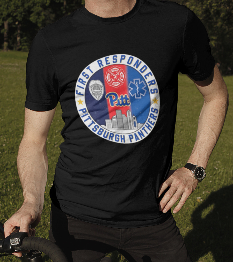 First Responders Tribute Pittsburgh Panthers Pitt Fire Police EMS Heroes T-Shirt