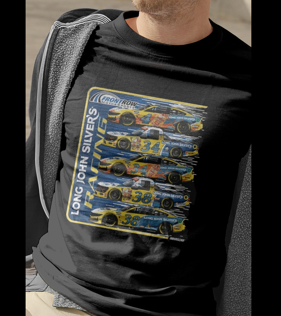 NASCAR Front Row Motorsports Long John Silver's Racing Cars 4 34 38 T-Shirt