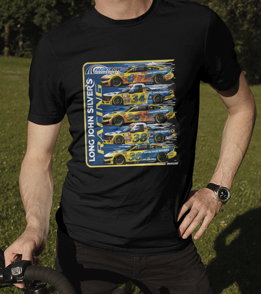 NASCAR Front Row Motorsports Long John Silver's Racing Cars 4 34 38 T-Shirt