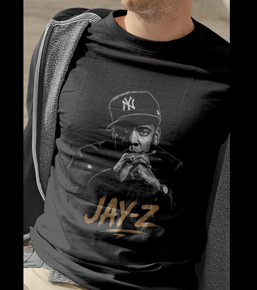 Jay Z Hip Hop Artist Featuring New York Yankees Cap T-Shirt