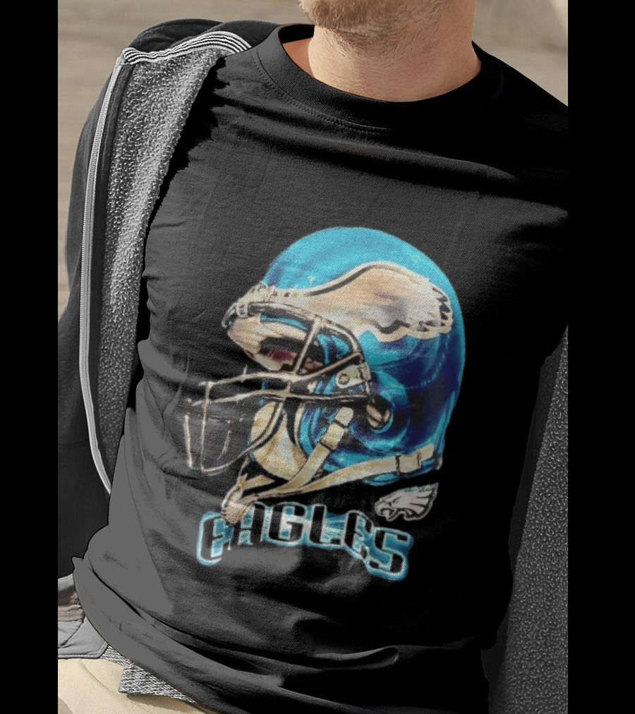 Philadelphia Eagles Blue Helmet Wing Decal EAGLES T-Shirt
