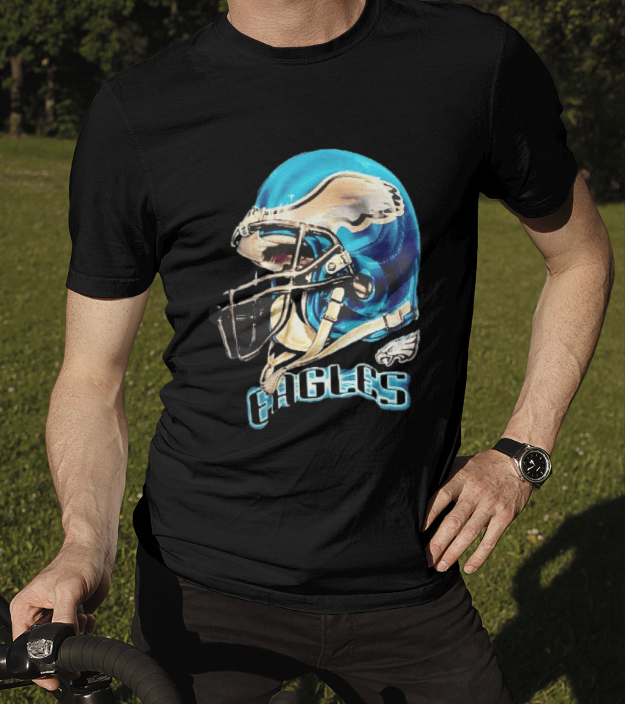 Philadelphia Eagles Blue Helmet Wing Decal EAGLES T-Shirt