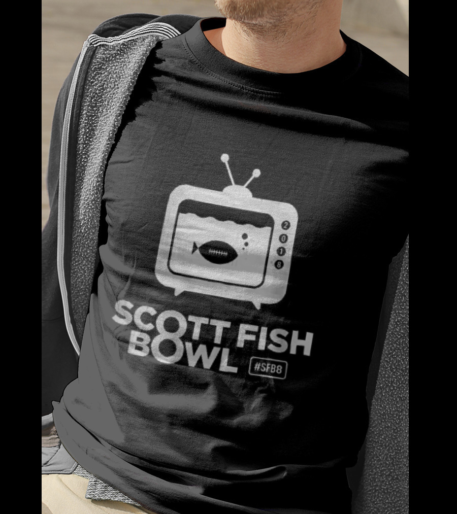 Scott Fish Bowl SFB8 2018 TV Aquarium Pigskin Bubbles T-Shirt