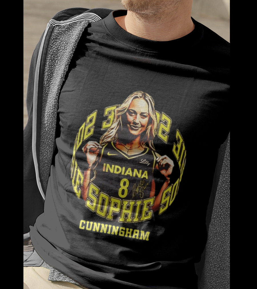 Sophie Cunningham Indiana 8 Basketball Player Signature T-Shirt