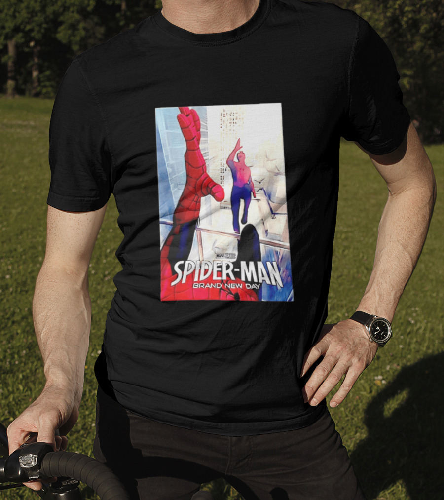 Marvel Spider Man Brand New Day High Five Scene T-Shirt