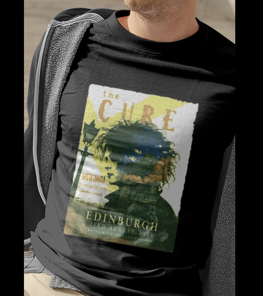 The Cure Live In Edinburgh 2026 Royal Highland Showground August 23rd Mogwai Slowdive Just Mustard T-Shirt