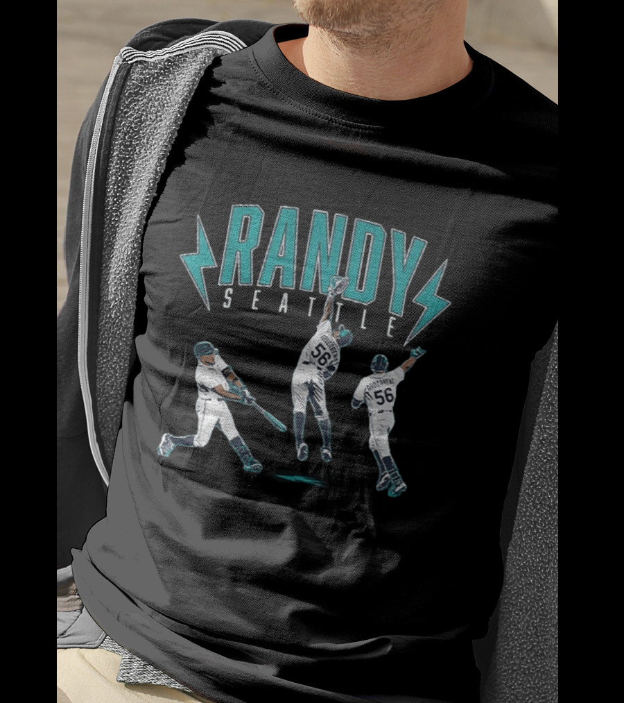 Randy Seattle Arozarena Baseball Player 56 Lightning Action T-Shirt