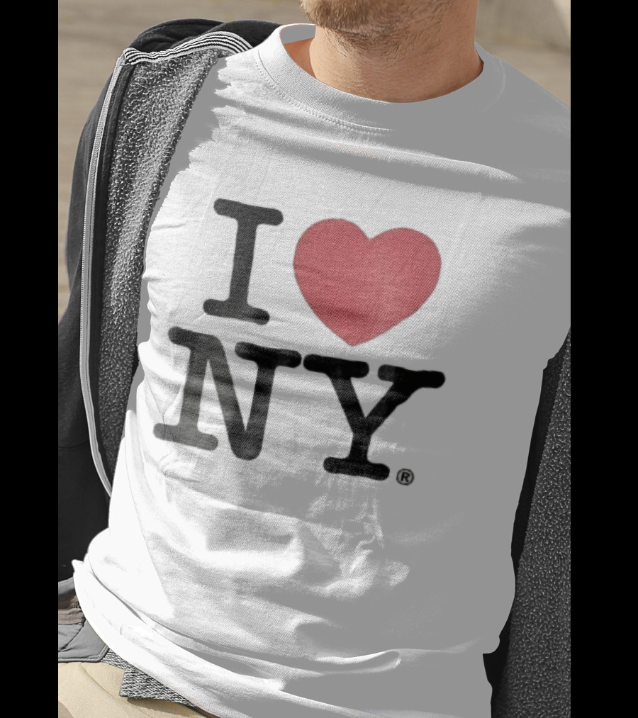 I Love NY Red Heart Black Font T-Shirt