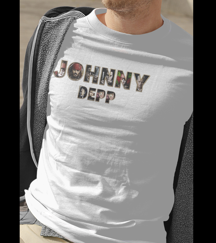 Johnny Depp Iconic Movie Characters Collage T-Shirt