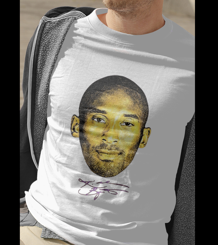 Kobe Bryant Los Angeles Lakers Basketball Legend Face Signature T-Shirt
