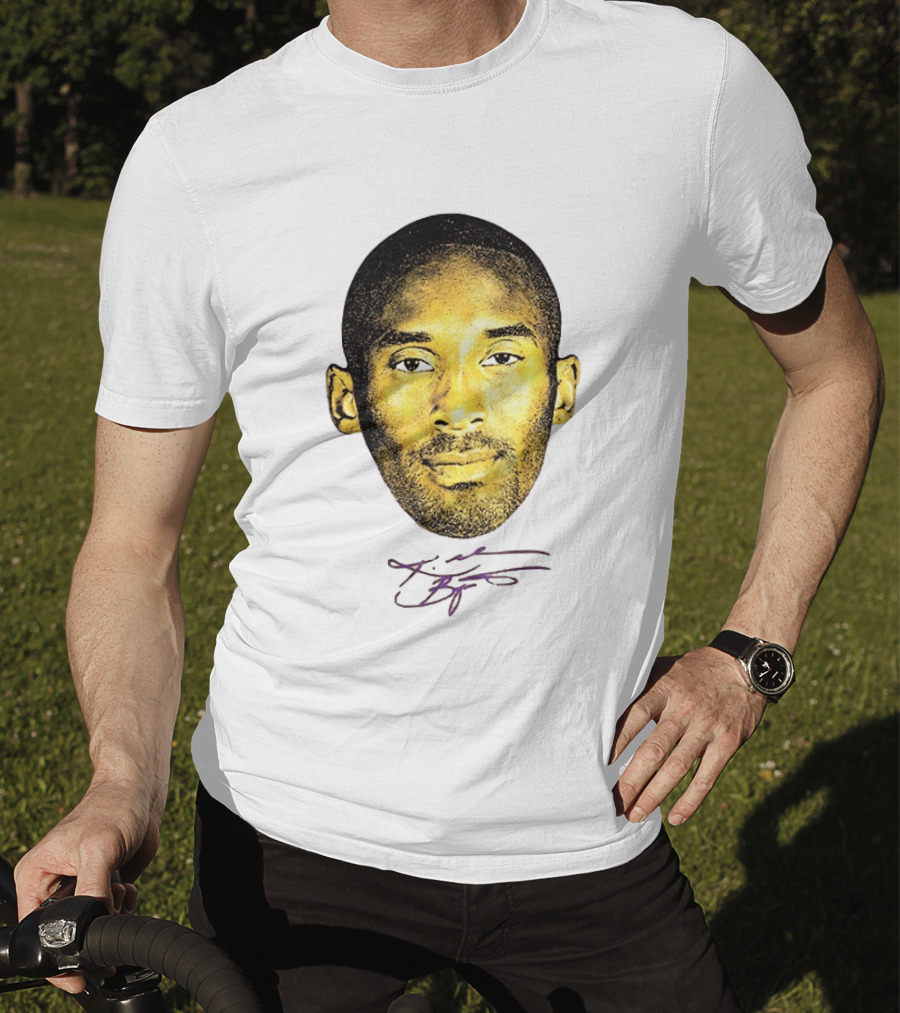 Kobe Bryant Los Angeles Lakers Basketball Legend Face Signature T-Shirt
