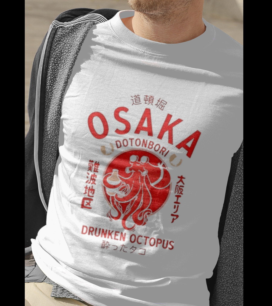 Dotonbori Osaka Drunken Octopus Seafood Culture Japan T-Shirt