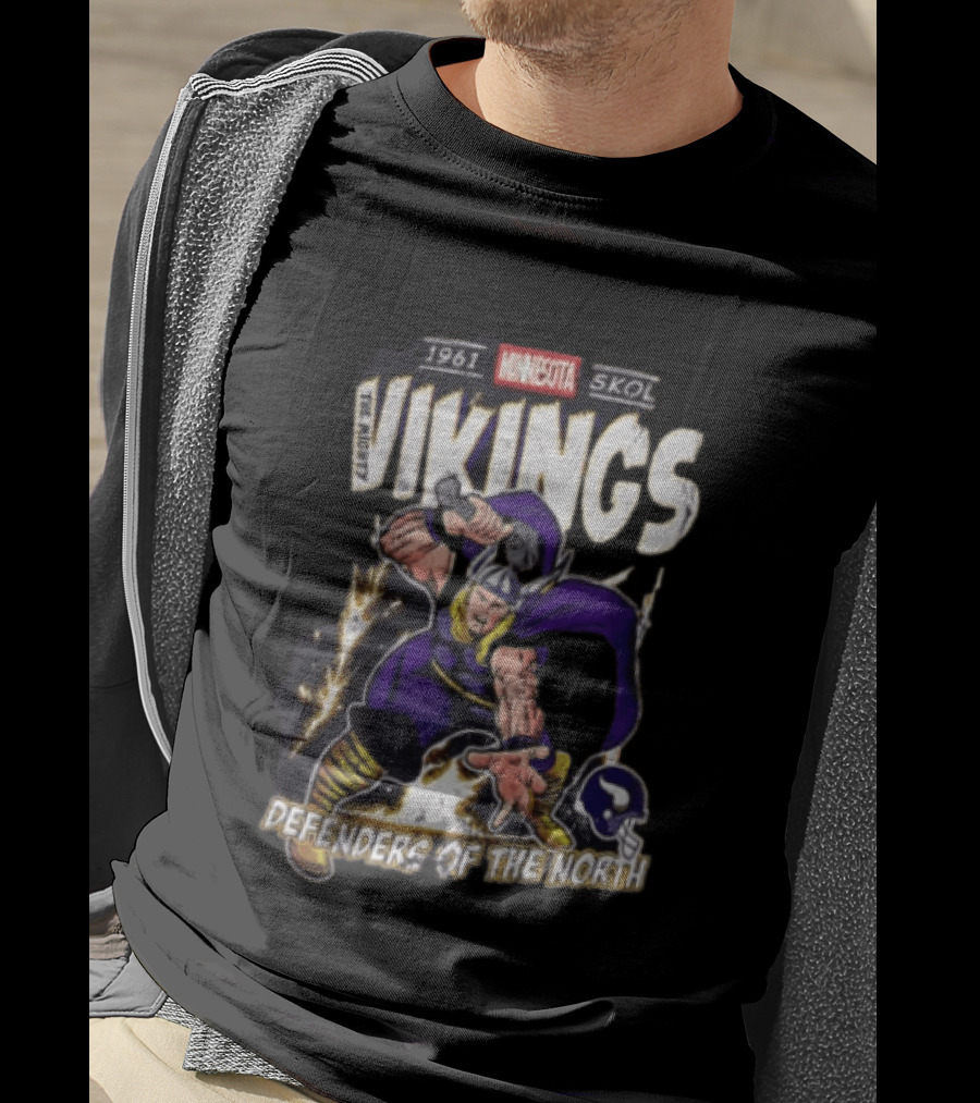 1961 Minnesota Vikings Skol The Mighty Vikings Defenders Of The North T-Shirt
