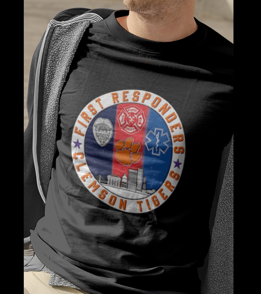 Clemson Tigers First Responders Fire EMS Police Never Forget 9.11 T-Shirt