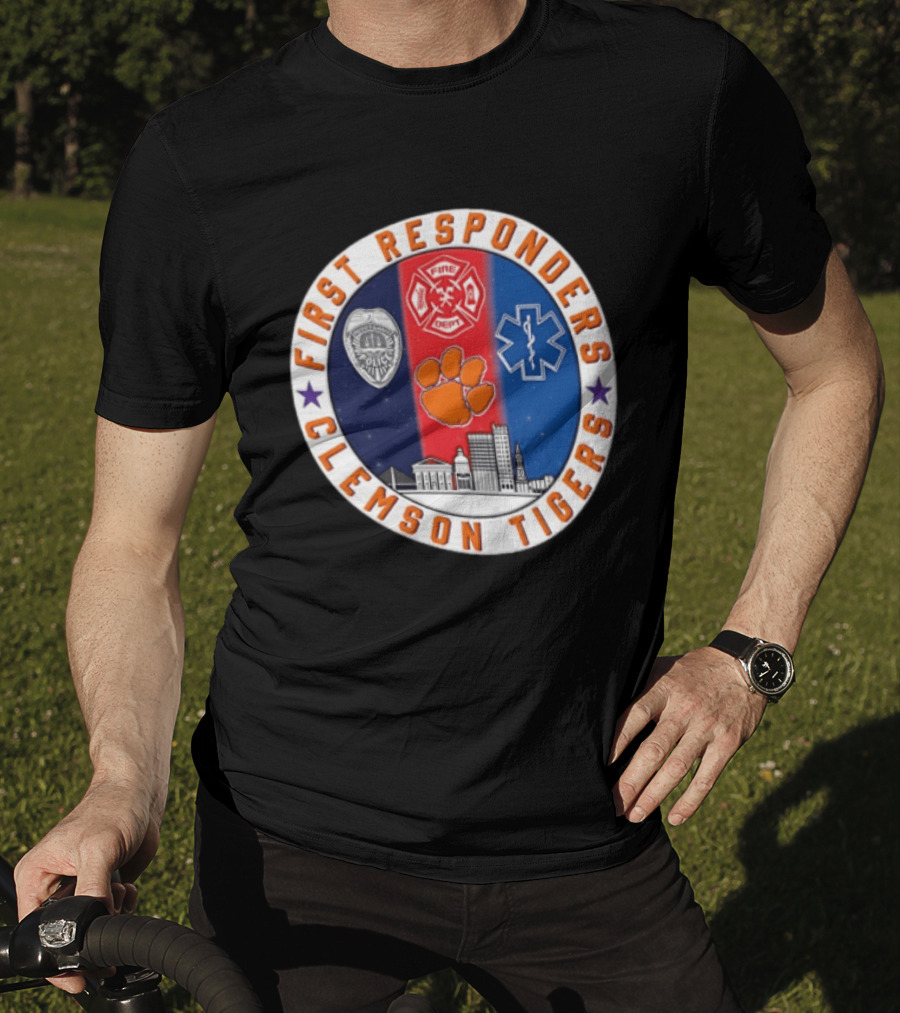Clemson Tigers First Responders Fire EMS Police Never Forget 9.11 T-Shirt