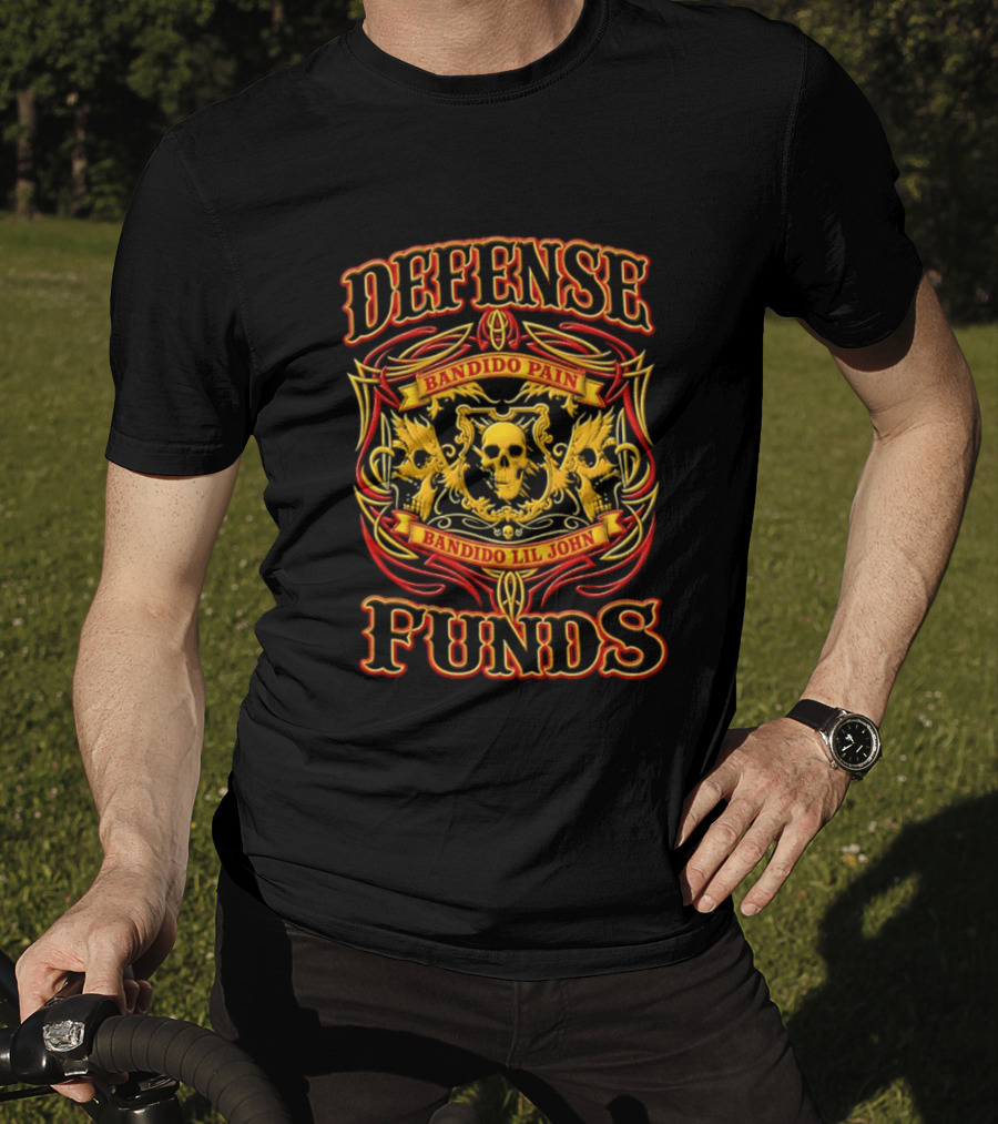 Defense Bandido Pain Bandido Lil John Funds Skull Crest T-Shirt