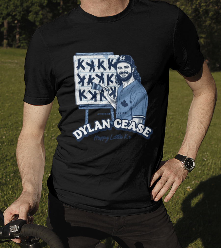 Dylan Cease Blue Jays Strikeout Artist Happy Little K's 84 Cap Maple Leaf T-Shirt