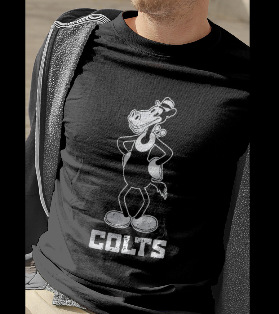 Indianapolis Colts Cartoon Horse With Hat T-Shirt