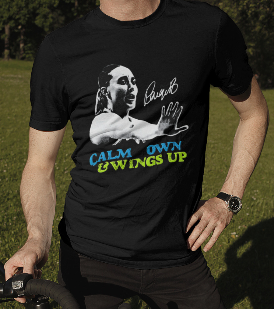 Paige Bueckers Calm Down And Wings Up Dallas Wings WNBA T-Shirt