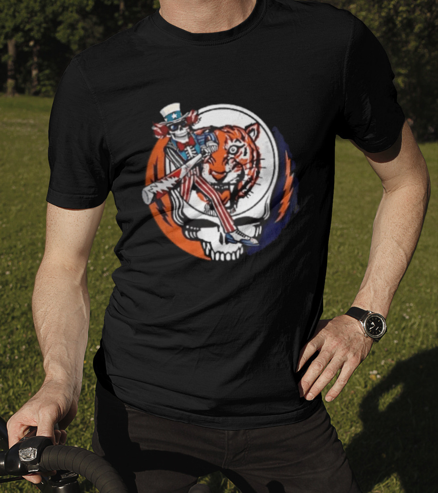 Grateful Dead Uncle Sam Skull And Tiger Steal Your Face T-Shirt