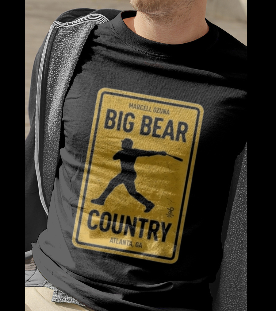 Marcell Ozuna Big Bear Country Atlanta GA Retro Baseball T-Shirt