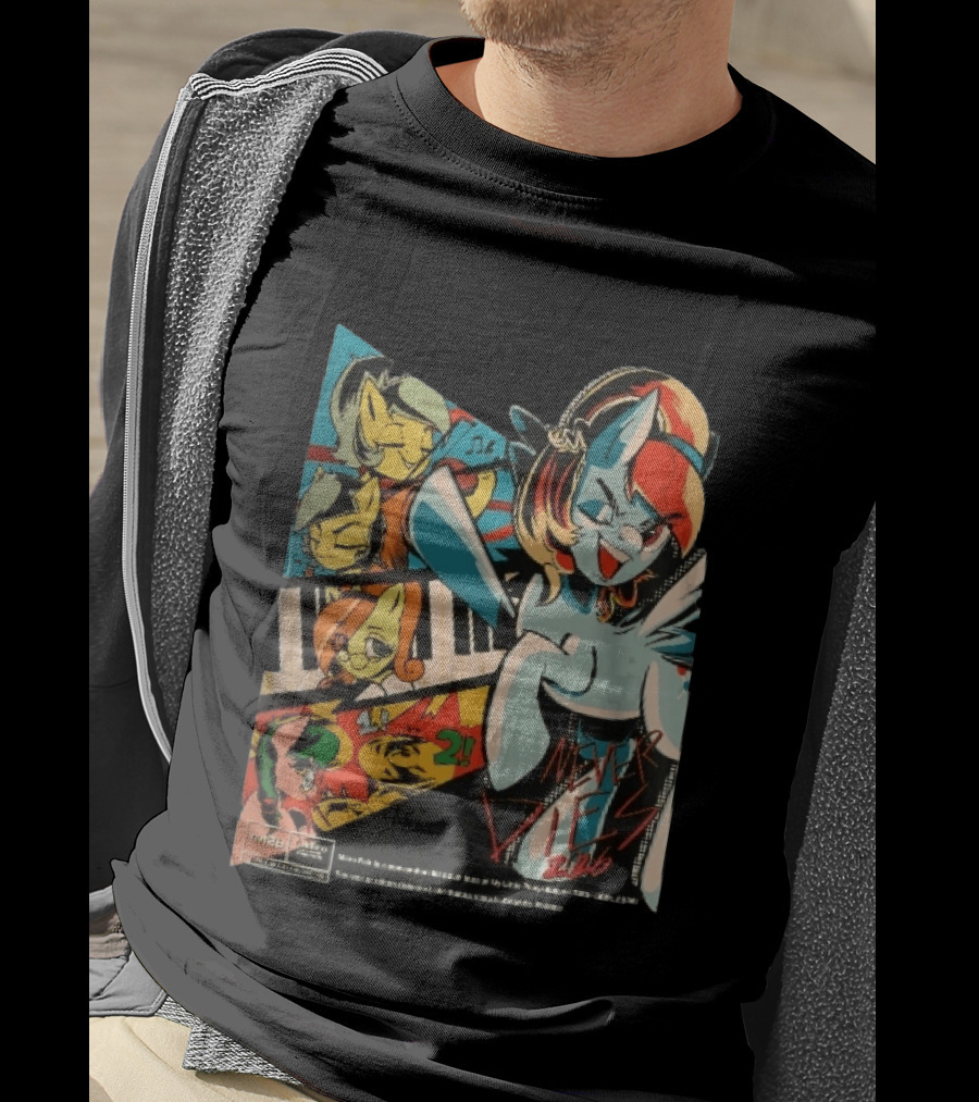 Mare Fair Never Dies 2026 Cartoon Ponies Music Band Comic Panels T-Shirt