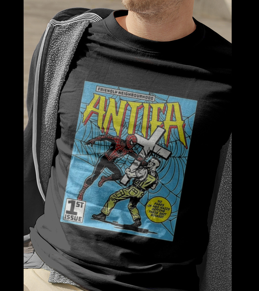 Friendly Neighbourhood Antifa Spider Man Punch 1st Issue T-Shirt