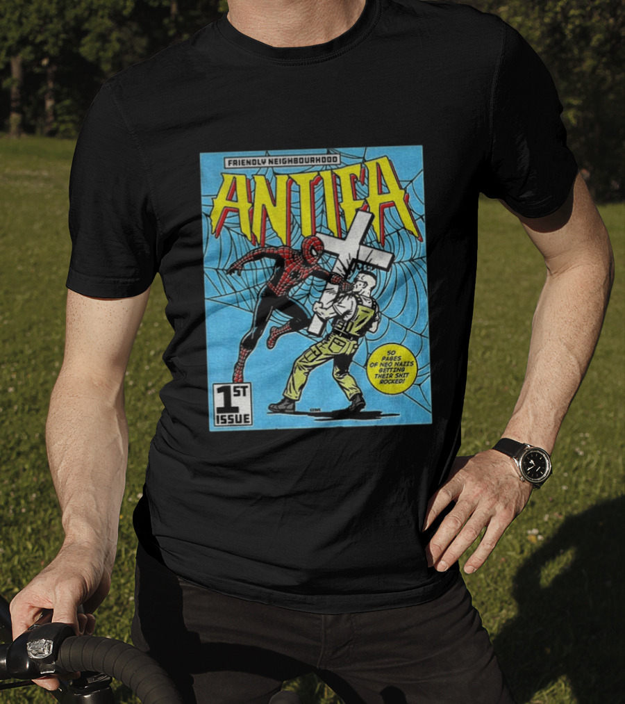 Friendly Neighbourhood Antifa Spider Man Punch 1st Issue T-Shirt