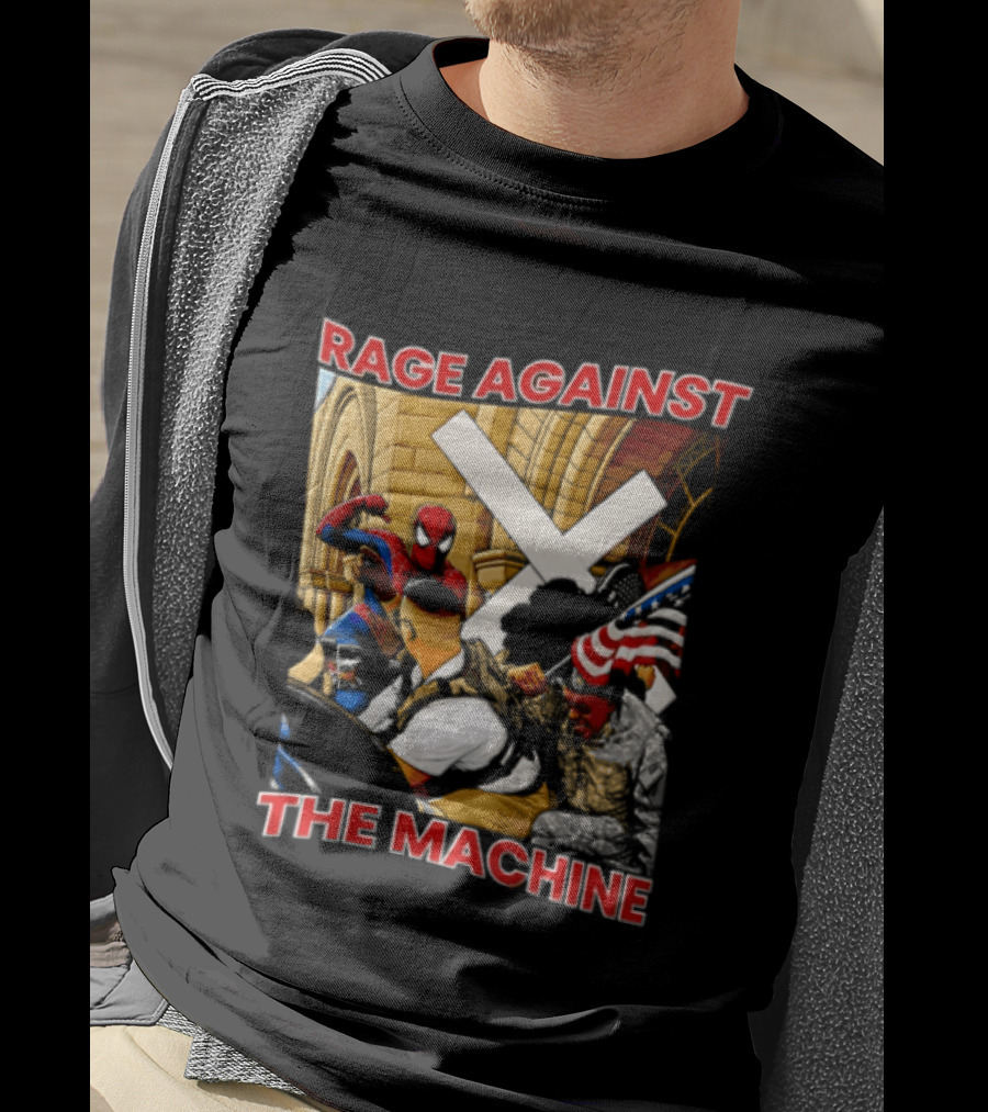 Rage Against The Machine Spider Man Fight Scene T-Shirt