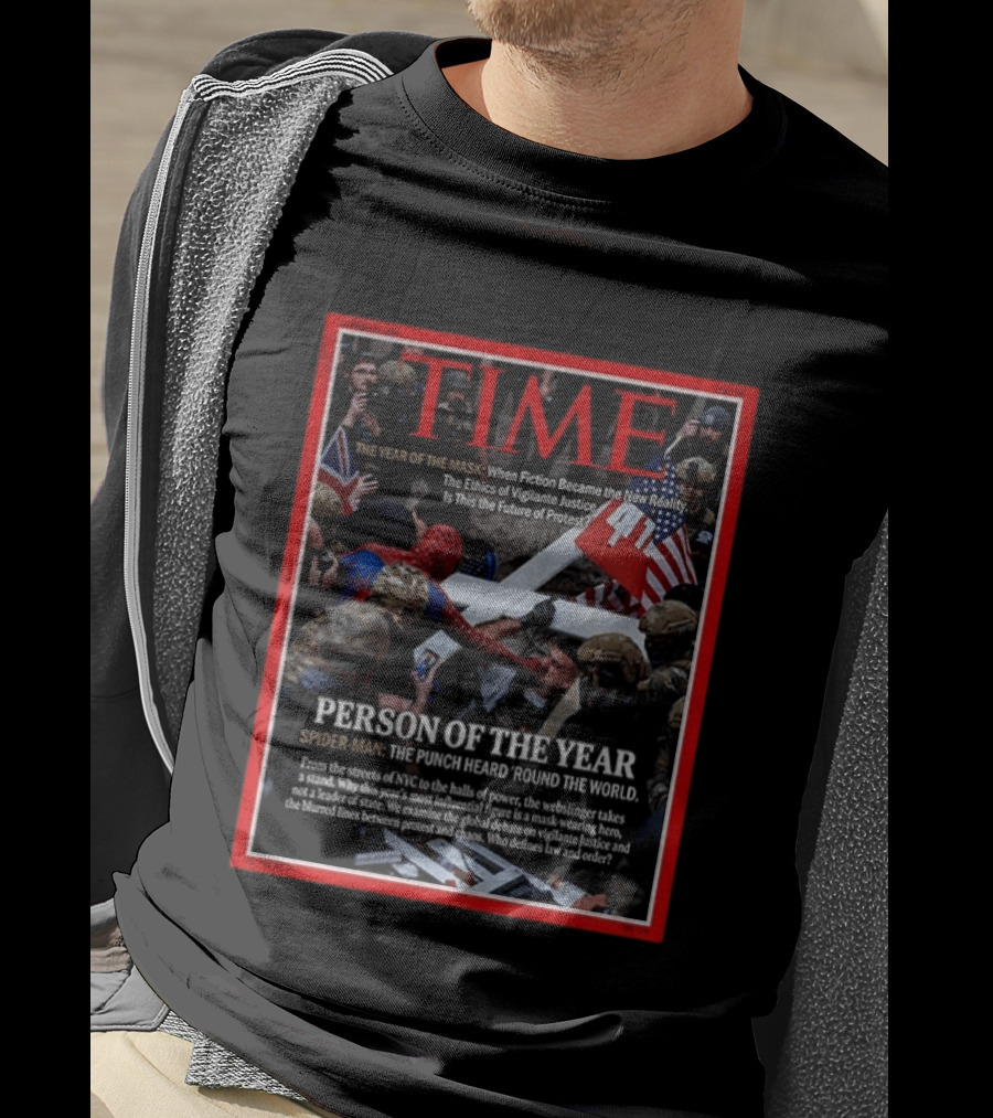 TIME Spider Man Person Of The Year Punch Heard Round The World Cover T-Shirt